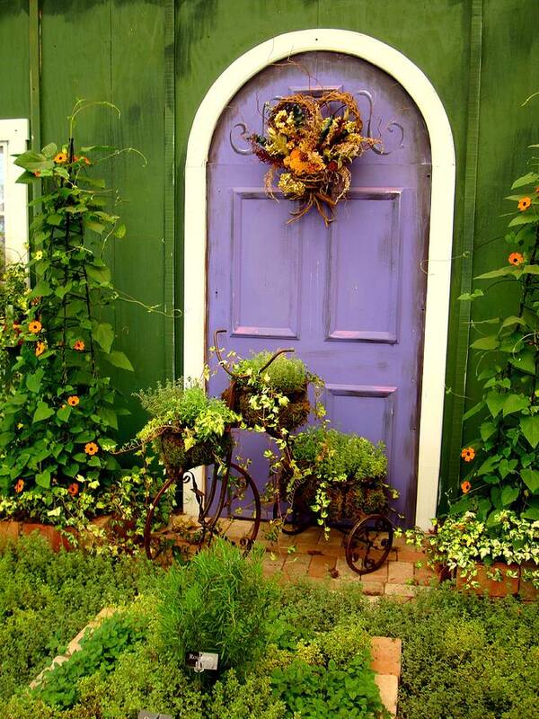 Purple Art Print featuring the photograph The Purple Door by Michiale Schneider