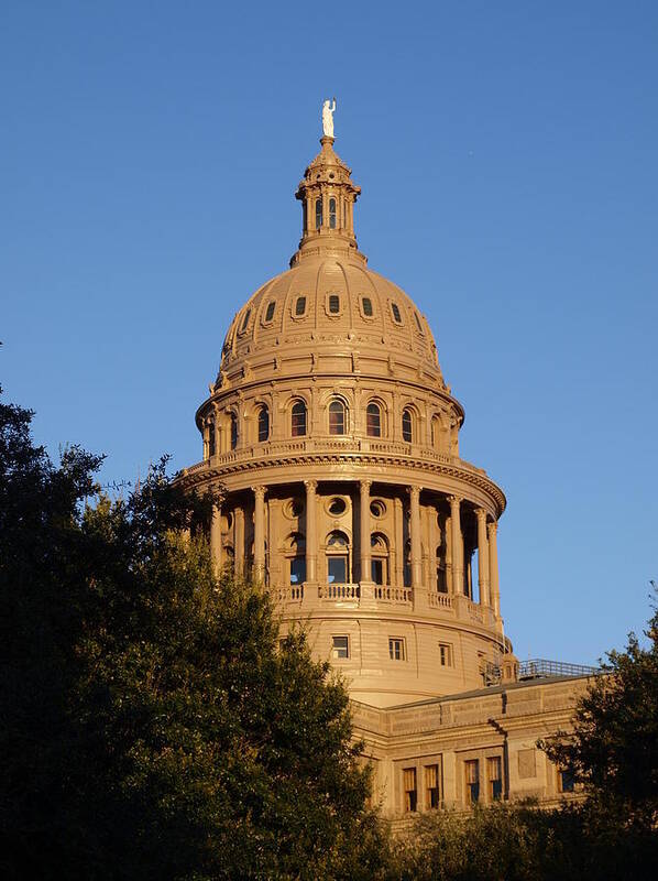 Photo Art Print featuring the photograph The State of Texas Capital I by James Granberry