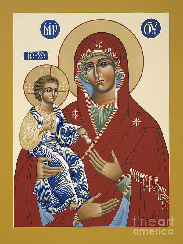 The Three Handed Mother Of God Art Print featuring the painting The Three Handed Mother of God 102 by William Hart McNichols