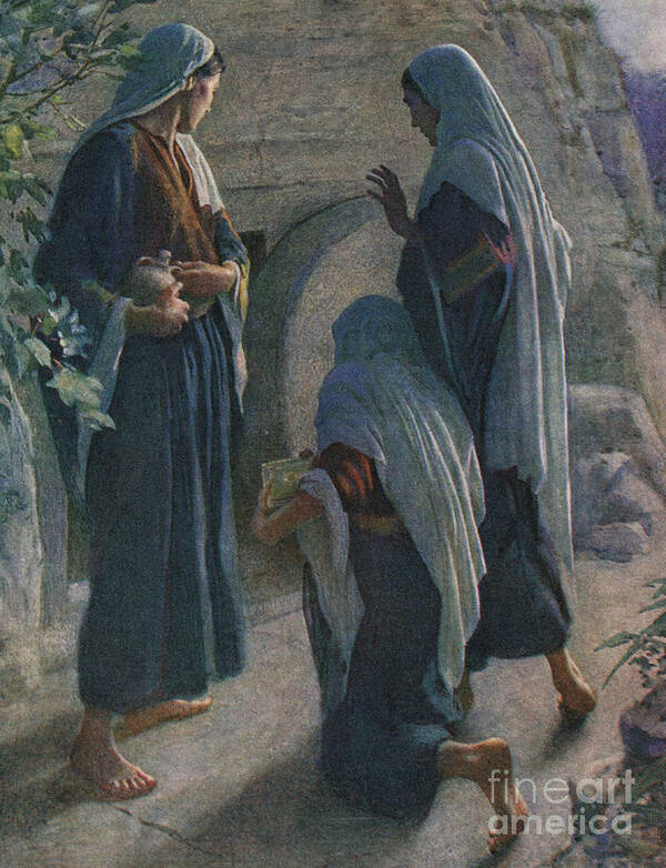Female Art Print featuring the painting The Women at the Sepulchre by Harold Copping