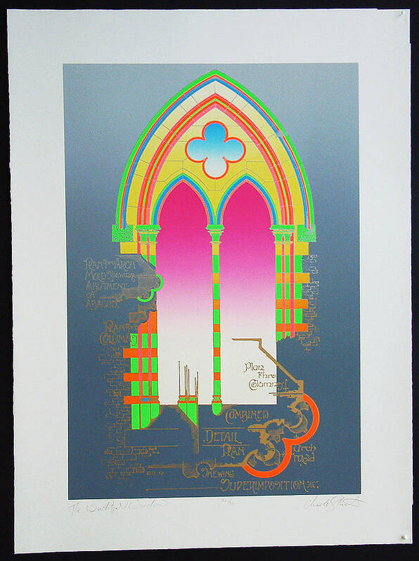 Church Art Print featuring the mixed media The Wurlitzer Window by Charles Stuart