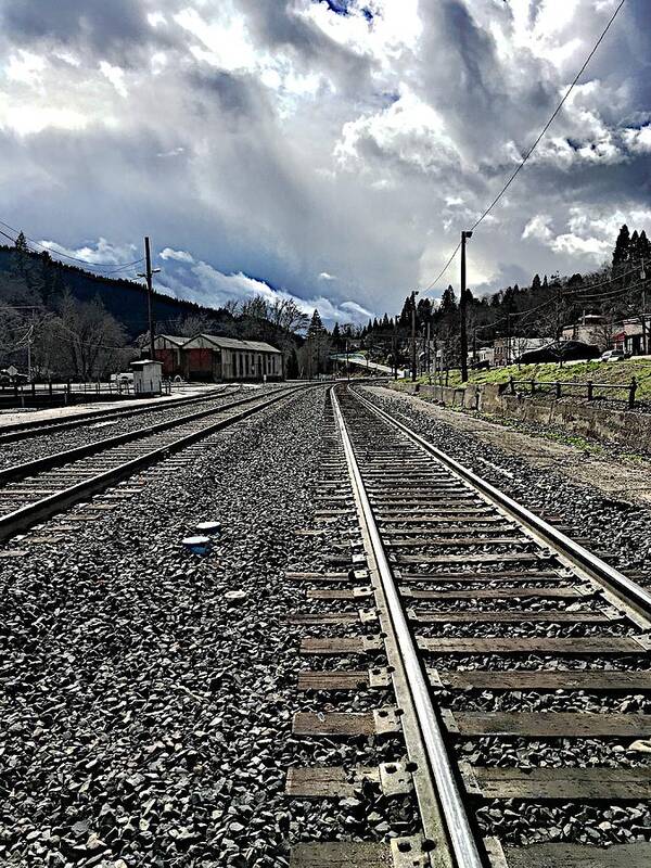 Railroad Art Print featuring the photograph Tracks by JoAnn Lense