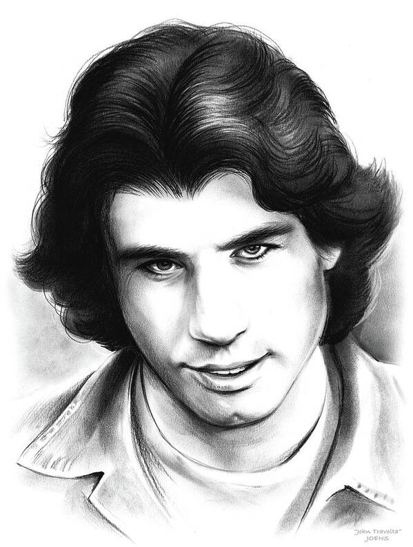 John Travolta Art Print featuring the drawing Travolta by Greg Joens