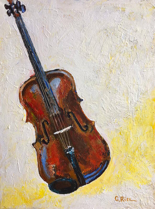 Violin Art Print featuring the painting Tuned And Ready by Chris Rice