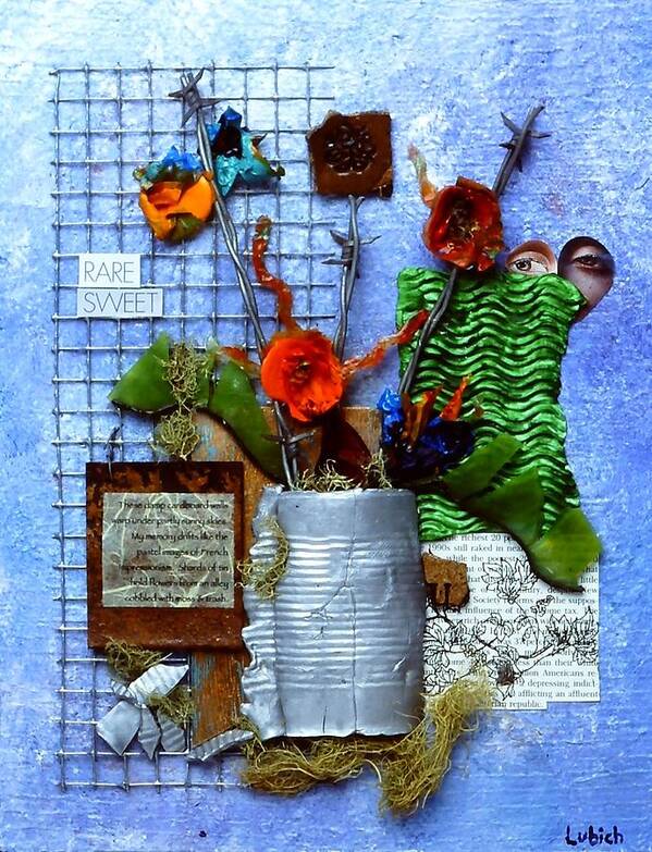 Collage Art Print featuring the mixed media Urban Textures by Mark Lubich