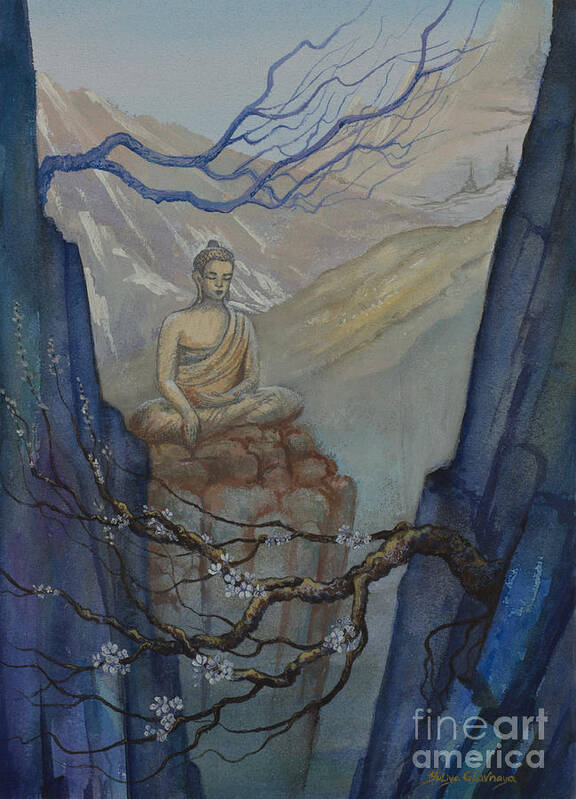 Buddha Art Print featuring the painting Verge of Absolute by Yuliya Glavnaya