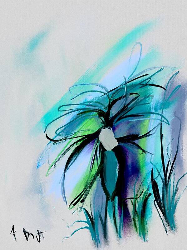 Ipad Painting Art Print featuring the digital art Wild Flower Abstract by Frank Bright