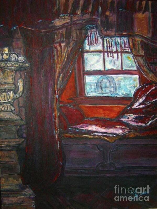 Windowseat Art Print featuring the painting Wilhelmina's Windowseat by Helena Bebirian
