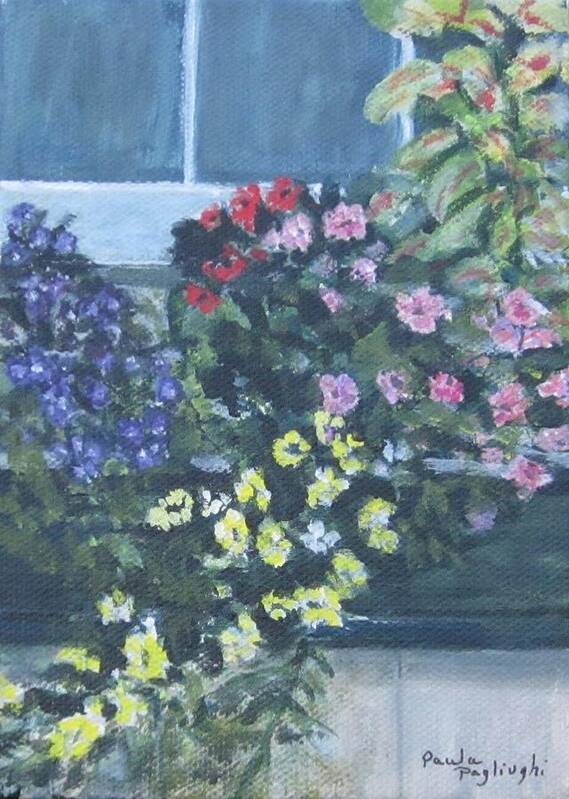 Painting Art Print featuring the painting Window Box by Paula Pagliughi