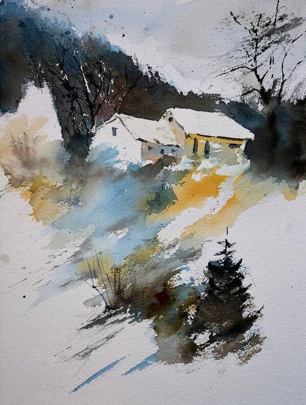 Landscape Art Print featuring the painting Winter 613080 by Pol Ledent