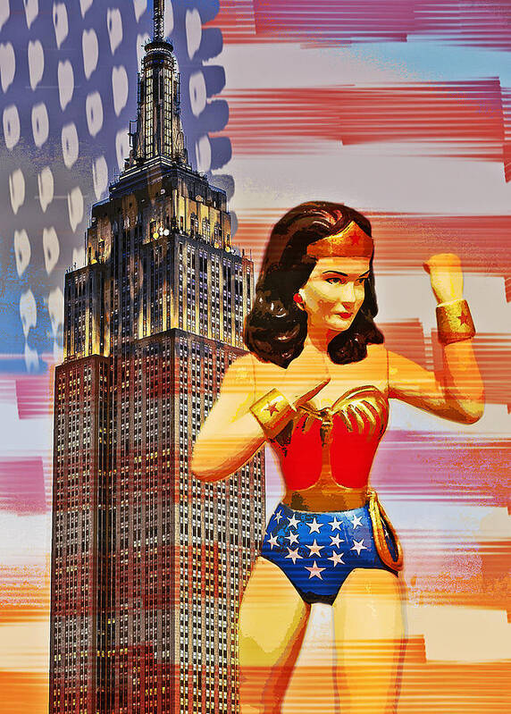 Wonder Woman Art Print featuring the photograph Wonder Woman Defender Of Freedom by Aurelio Zucco