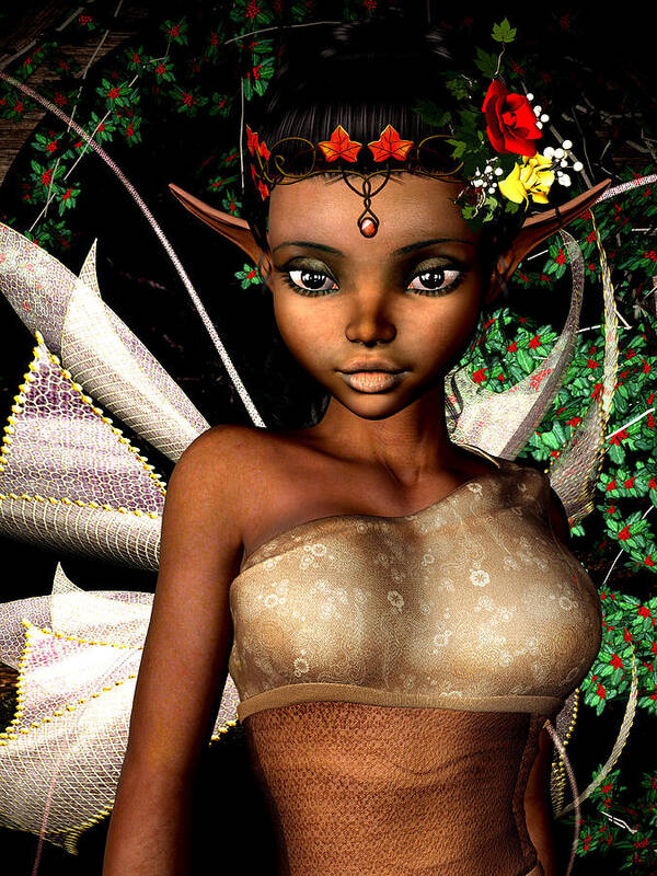 3d Art Print featuring the digital art Woodland Fairy by Alexander Butler