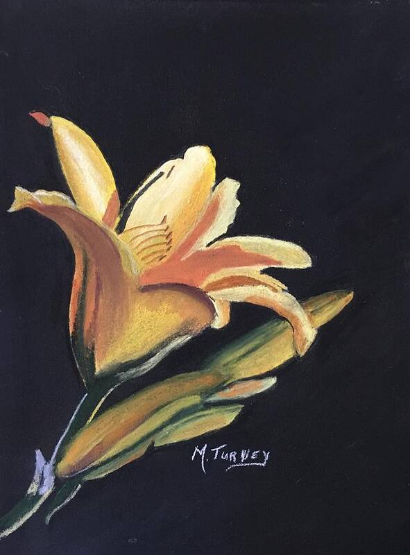 Flower Art Print featuring the pastel Yellow Lilly by Michele Turney