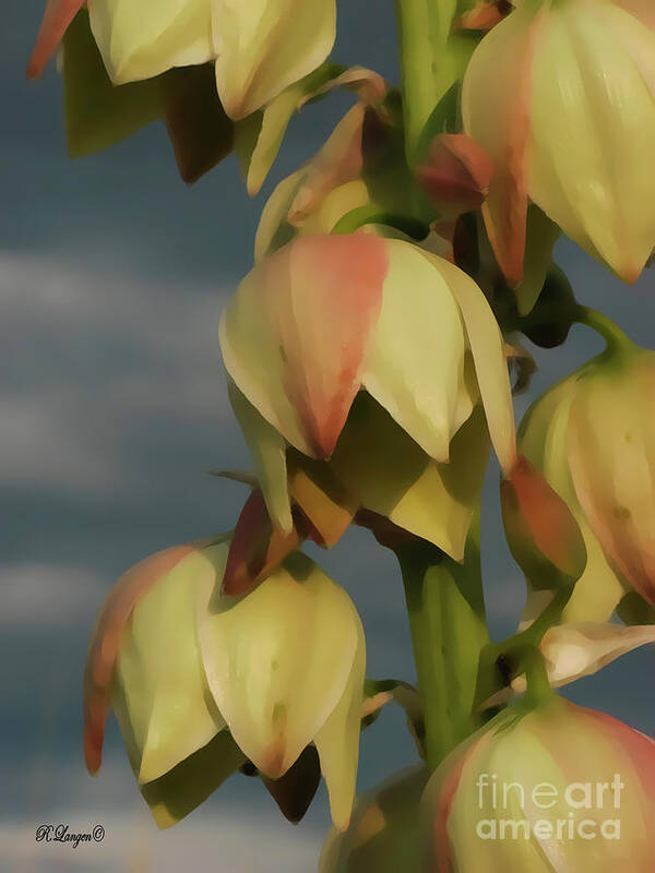  Flowers Art Print featuring the digital art Yucca by Rebecca Langen