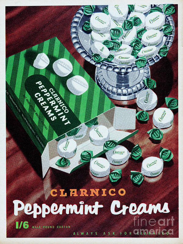 1950-1959 Art Print featuring the photograph Clarnico Peppermint Creams #1 by Picture Post