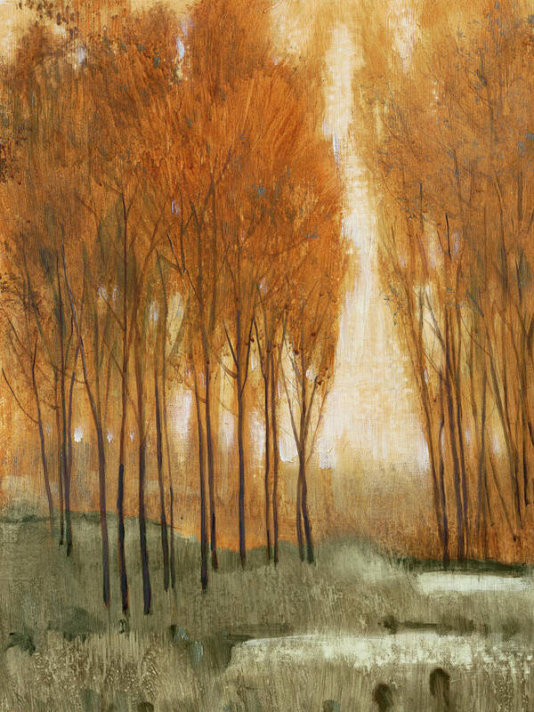 Landscapes Art Print featuring the painting Golden Forest II #1 by Tim Otoole