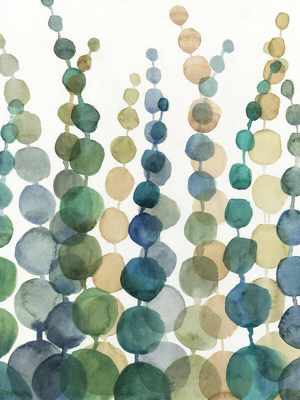 Abstract Art Print featuring the painting Pompom Botanical I #1 by Megan Meagher