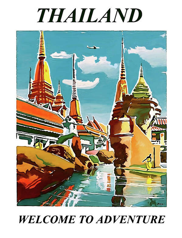 Thailand Art Print featuring the digital art Thailand #1 by Long Shot