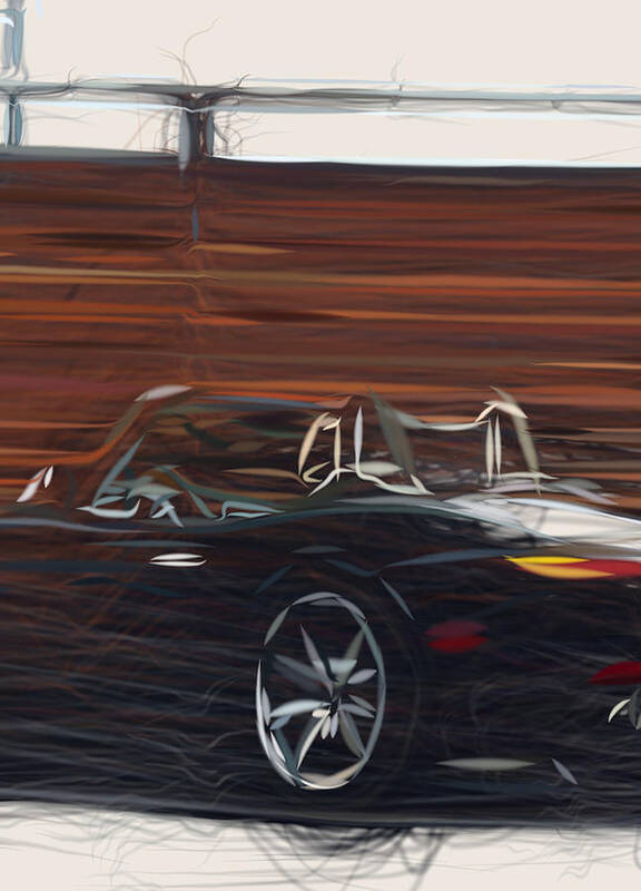 Bmw Art Print featuring the digital art Bmw Z8 Drawing #2 by CarsToon Concept
