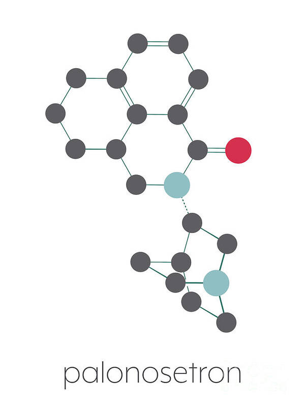 Palonosetron Art Print featuring the photograph Palonosetron Nausea And Vomiting Drug Molecule #2 by Molekuul/science Photo Library