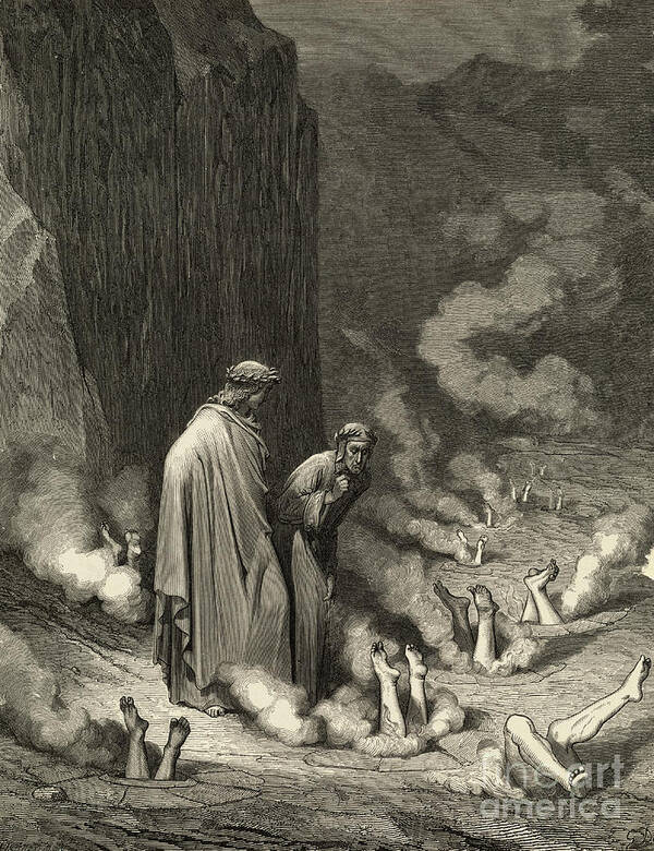 Scene From Dantes Inferno Art Print by Bettmann - Photos.com