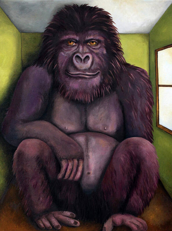 800 Pound Gorilla Art Print featuring the painting 800 Pound Gorilla by Leah Saulnier