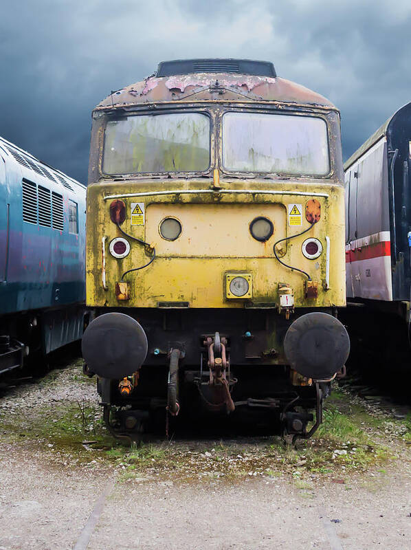 Abandoned Art Print featuring the photograph Abandoned Yellow Train by Scott Lyons