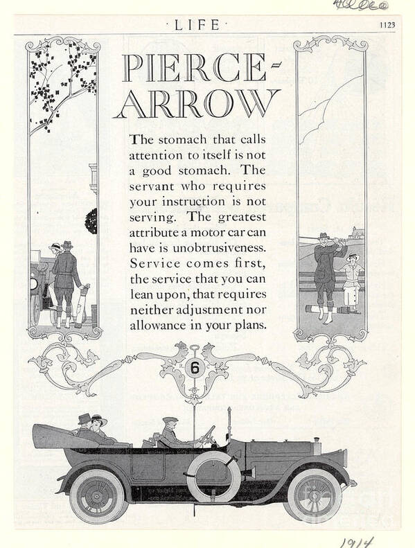 People Art Print featuring the photograph Advertisement For The Pierce-arrow Car by Bettmann