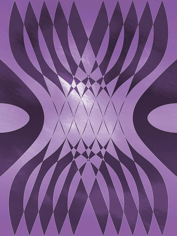 Purple Art Print featuring the digital art Angry Symmetry - Purple by Jason Fink