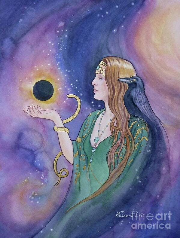 Watercolor Art Print featuring the painting Astra by Victoria Lisi
