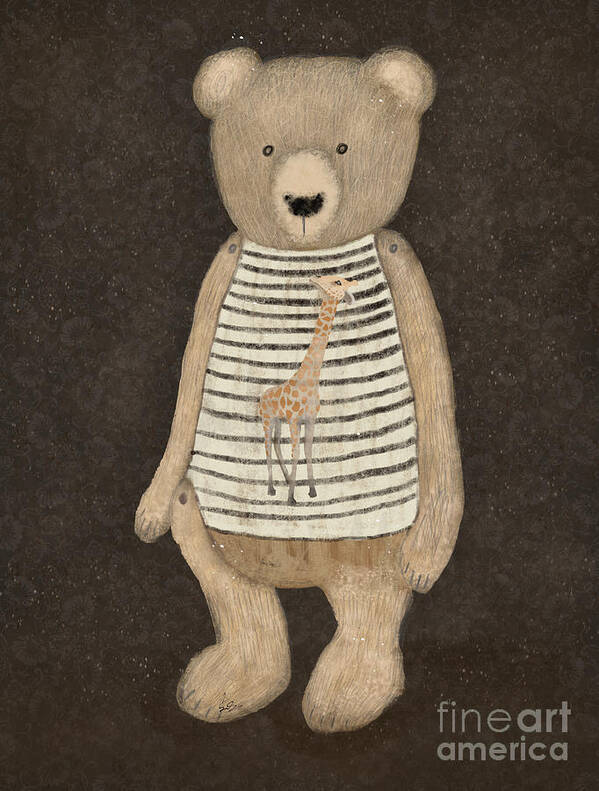 Bears Art Print featuring the painting Bailey Bear by Bri Buckley