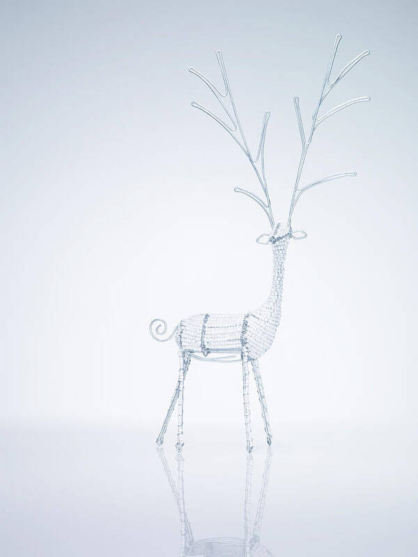 Artificial Art Print featuring the photograph Bead And Wire Reindeer, Close-up by Jonathan Knowles