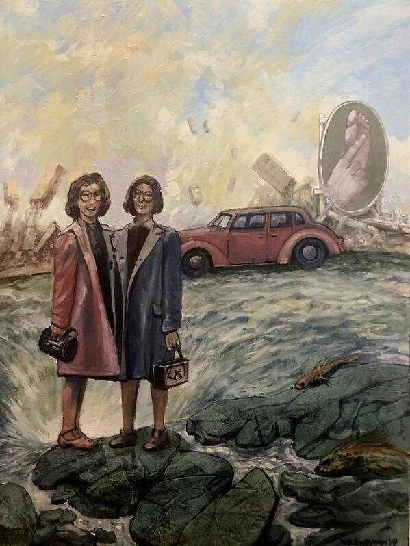 Sisters Art Print featuring the painting Bertie and Emma's Unusual Day by William Stoneham