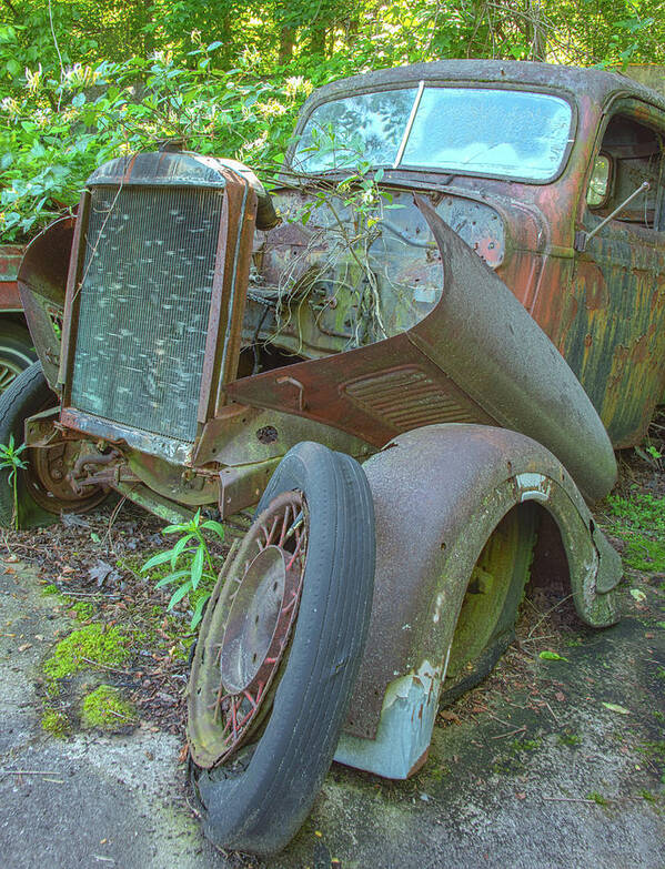 Old Car Art Print featuring the photograph Better Days by Minnie Gallman