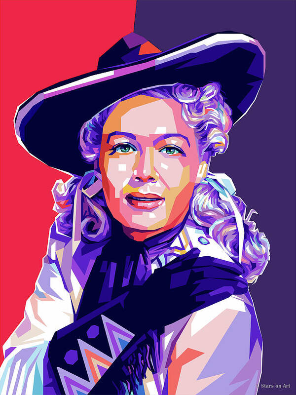 Bio Art Print featuring the digital art Betty Hutton pop art -b1 by Movie World Posters