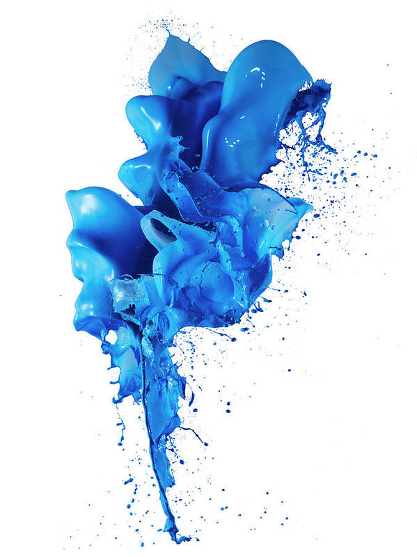 Blue + Yellow Paint Splatter Seamless Background — drypdesigns