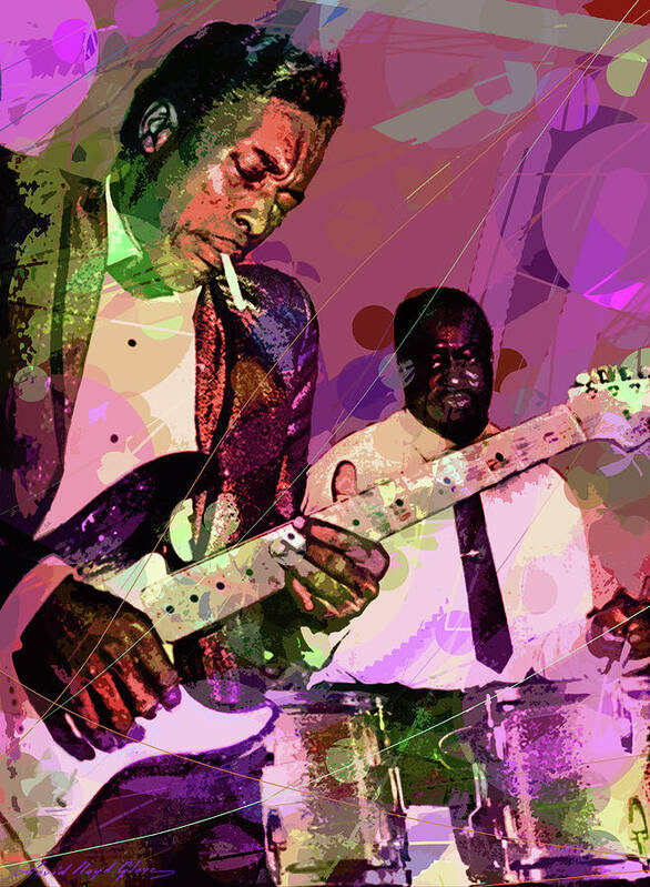 Buddy Guy Art Print featuring the painting Buddy Guy 1965 by David Lloyd Glover