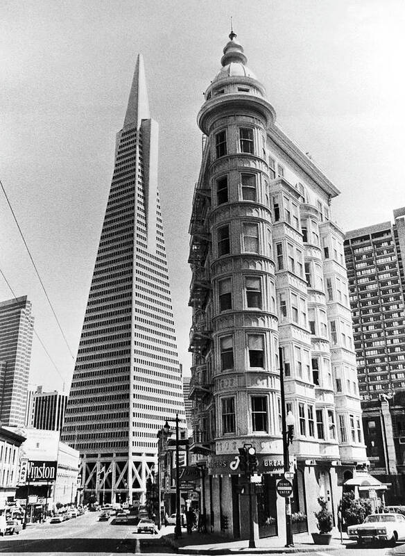 San Francisco Art Print featuring the photograph Buildings In San Francisco In The 60s by Keystone-france