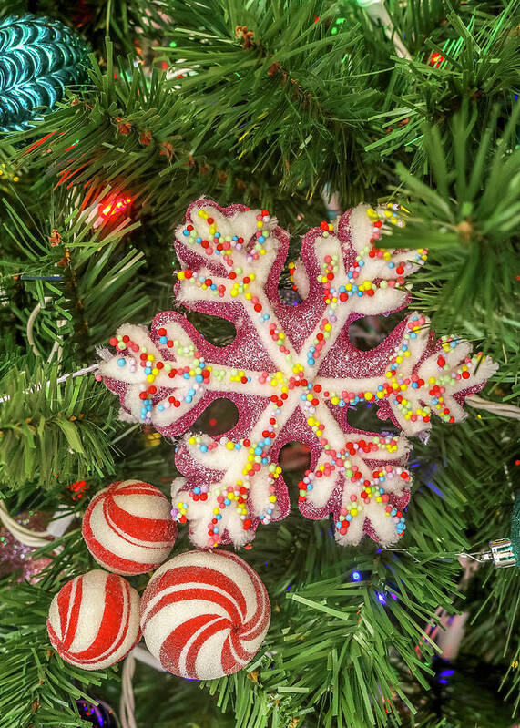 Christmas Art Print featuring the photograph Candy Snowflake by Robert Wilder Jr