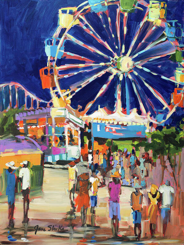 Carnival Art Print featuring the painting Carnival by Jane Slivka