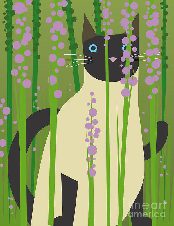Gardenia Art Print featuring the digital art Cat Look 4 by Artistan