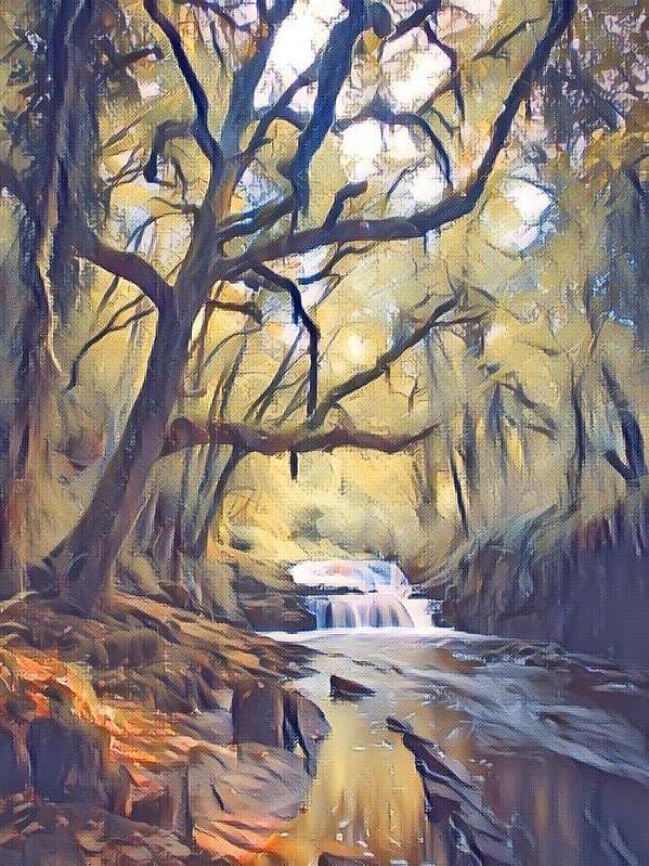 Clare Glens Art Print featuring the digital art Clare Glens Paint by Mark Callanan