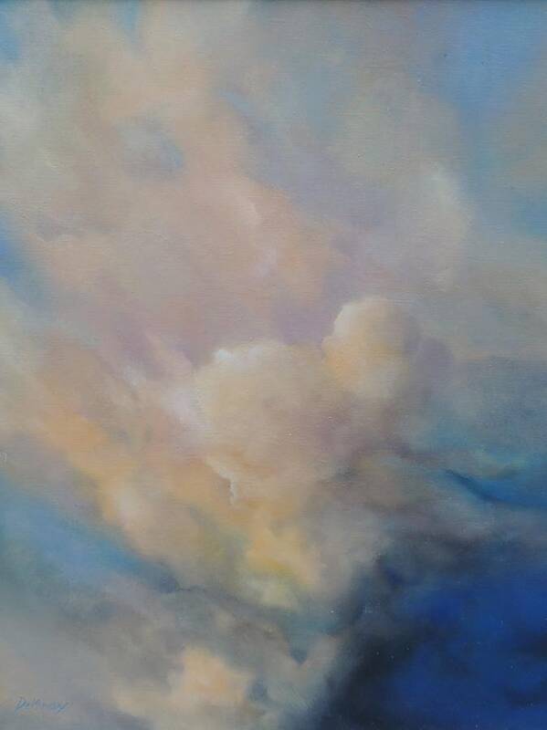 Meditative Art Print featuring the painting Cloud Study 01 #1 by Deborah Munday