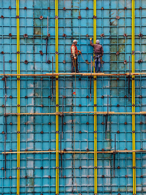 Industry Art Print featuring the photograph Construction Worker by Emir Ba?c?