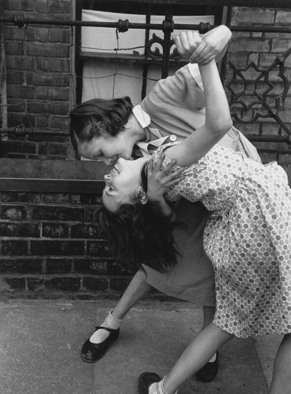 Child Art Print featuring the photograph Dancing In The Street by Thurston Hopkins