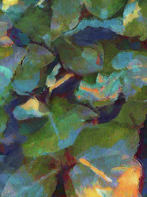 Dappled Leaves Art Print featuring the digital art Dappled by Menega Sabidussi