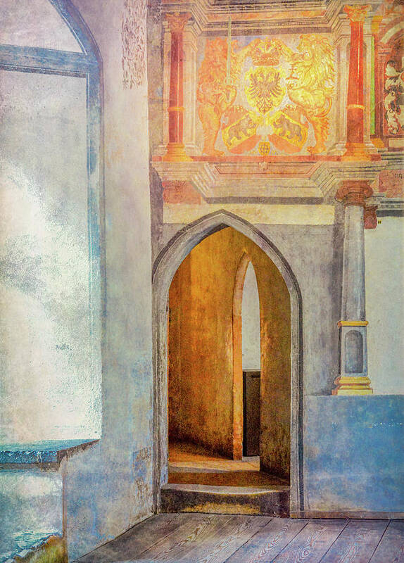 Chateau Chillon Art Print featuring the photograph Doorway, Chateau Chillon by Marcy Wielfaert