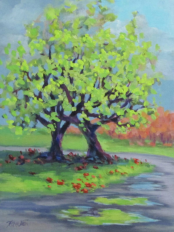 Trees Art Print featuring the painting Entanglement by Karen Ilari