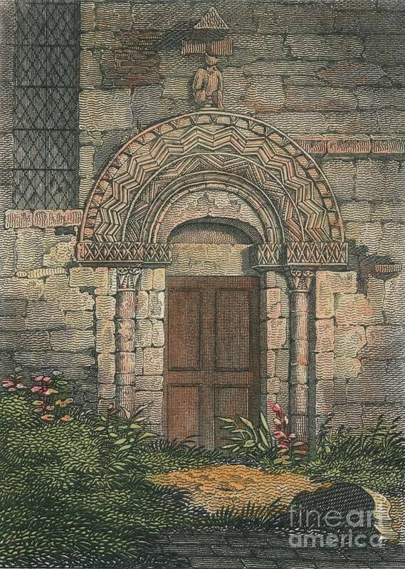 Engraving Art Print featuring the drawing Entrance To Patricksbourne Church by Print Collector