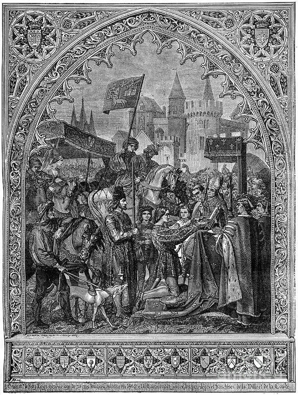 Engraving Art Print featuring the drawing Entry Of Louis Xi Of France by Print Collector